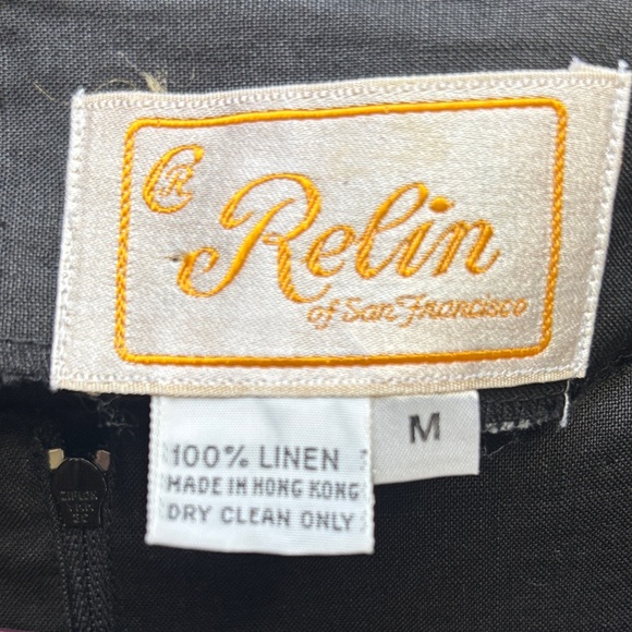 Vintage Black Linen Dress & Jacket by Relin of San Francisco - Picture 2 of 15